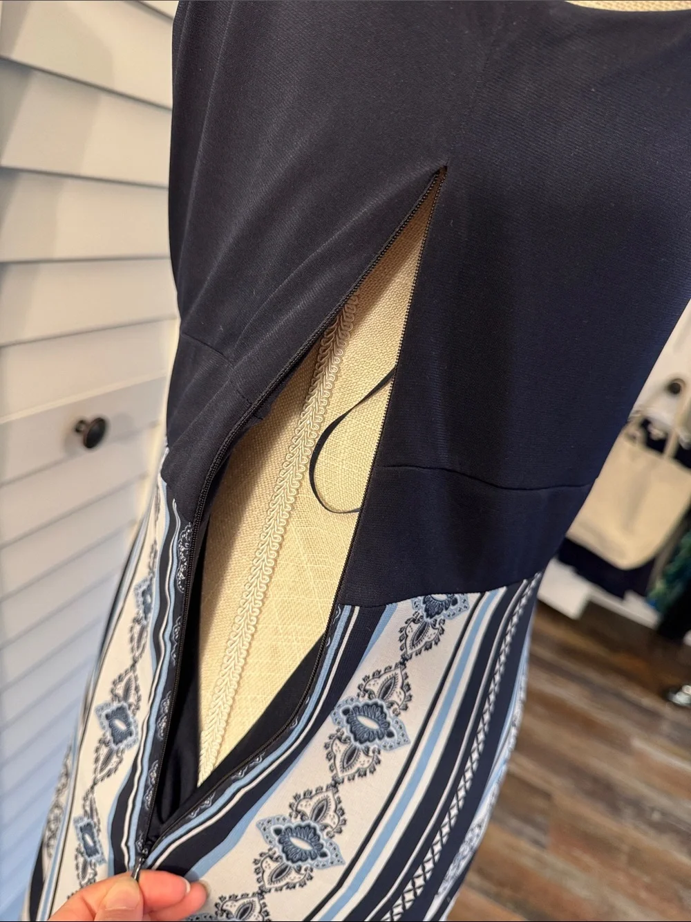 Sandra Darren Paisley Maxi Dress